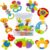 AIVIAI Baby Toys 0-6 Months Infant Toys 0-3 Months Infant Rattles Baby Rattle Teether Toy Set with Storage Box Musical rattles for Newborn Boy Girl Gifts Set with Baby’s First Rattle Teether (11pcs)