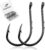FishTrip Octopus Baitholder Fishing Hooks, 50/100pcs Bait Holder Hook Sharp Double Barbed High Carbon Steel Offset Circle Hooks Live Bait Fish Hooks for Freshwater Saltwater Size 8-5/0