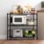 Sakugi Storage Shelves – 3 Tier Shelf Organizer, Heavy Duty Garage Shelving Unit with Leveling Feet, Stable Metal Shelves Organizer for Pantry, Kitchen and Closet, 33.0″ W x 12.6″ D x 30.4″ H, Black