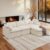 Korser 110″ Cloud Sectional Couches for Living Room, Modern Modular Sectional Sofa with Ottoman, Boneless Cloud Couch with Comfy Deep Seats, Fluffy Chenille L-Shape Sofa Couch for Living Room, Beige