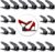 Neprock Shoe Slots Organizer, 20 Pack Adjustable Shoe Rack Stacker Storage Space Saver, Double Deck Shoe Rack Holder for Closet Organization (Black)