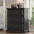 Farmhouse 3 Drawers Dresser for Bedroom, 24″ Wide Modern Chest of Drawers with Deep Drawers & Bar Handles, Rustic Wood Nightstand, Wooden Closet Storage Organizer for Living Room, Hallway, Black