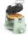 Martha Stewart Rotating Waffle Maker, 180° Flip Iron with PFAS-Free Nonstick Plates, Adjustable Timer, Ready Light, Drip Tray, Space Saving, Classic Round 7”, Easy to Clean, Stainless Steel, Honeydew
