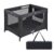 Pamo Babe Pack and Play Portable Baby Crib Foldable Playard Leightweight Travel Playpen for Tooddlers and Infant Black