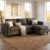 SUNLEI L-Shaped Sectional Couch, Modern Grey Reversible Sectional Sofa with Reversible Ottoman, 3-Seat Compact Couches for Living Room Apartment, Studio & Office, Easy Assembly, Grey