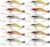 Goture Soft Shrimp Lures Fishing Saltwater Luminous Shrimp Bait Set Fishing Lures with Sharp Hooks for Freshwater Saltwater Trout Bass Salmon Crappie Walleye Pike Perch