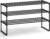 SONGMICS Shoe Rack, 3-Tier Shoe Organizer, Metal Storage Shelf, Upright or Upside Down, for 16-20 Pairs, Stackable, for Entryway, 11.8 x 36.2 x 21.7 Inches, Black ULSA303B02