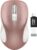 Trueque Wireless Mouse for Laptop, 2.4GHz Ergonomic Computer Mouse with Back & Forward Buttons, 3 Adjustable DPI Levels, 6 Buttons, Optical USB Cordless Mice for Windows PC, M01 (Rose Gold)