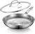 Titanium Pans for Cooking, 12 Inch Non-Toxic Frying Roaster with Lid | Titanium Hammered Pro skillet,PFAS/PFOA/PTFE Free Cookware, Dishwasher&Oven Safe, Kitchen Induction Compatible