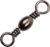 Fishing Barrel Swivels – 50/100 pcs Rolling Ball Bearing Fishing Swivel with Solid Ring Fishing Tackle Hook Line Connector Copper with Stainless Steel Black Nickle Coated Test Strength 35-165lbs