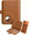 Stouchi AirTag Passport Holder with Detachable Magnetic Card Case, Passport Holder for Travel, RFID-blocking, 1-Second Pull Strap & One-Hand Access, Premium Vegan Leather Travel Document Organizer