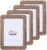 ZPAN 5×7 Picture Frames Set of 4, Barn Wood Picture Frame with Real Glass, Rustic Wooden Picture Frame with Rounded Corners, Suitable for Hanging or Tabletop Display (Barn Wood)