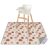 Blissful Diary Baby Splat Mat for Under High Chair, 50.4 x 50.4 Inch Wipeable Splash Mat, Waterproof and Washable, Anti-Slip Floor Protector, Boho Rainbow