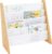 Humble Crew Kids Bookshelf, Montessori Front Facing Toddler Bookcase 4 Tier | Book display rack and reading nook organizer, nylon pockets show covers face out, compact for any playroom or bedroom space