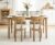 chairus Farmhouse Dining Chairs Set of 4 Upholstered Dining Room Chair with Curved Backrest Padded Back Dining Chair with Wood Legs for Dining Room Kitchen Restaurant Cafe, Linen Beige