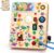 Konijiwa Busy Board – Montessori Toys for 1-3 Years Old Boys & Girls | Sensory Toys for Kids with Autism | Toddlers Learning Activity for Early Development (Dinosaur Busy Board v2)