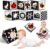 Tummy Time Toys, High Contrast Baby Book with Mirror & Teether, Black and White Infant Books, 0-6-12 Months Soft Book for Newborn, Sensory Books, Tummy Time Car Seat Toys 0-6 Month Boy Girl Gift
