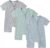 Bafeicao Baby Boy Girl 3 Pack Short Sleeve Rompers Ribbed Cotton 2 Way Zipper Solid Romper One Piece Jumpsuits Clothes