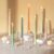 Glasseam Taper Candle Holders Bulk: 12 Pcs Glass Candlestick Holders for Tapered Candles Set Small Clear Candle Sticks Holder Decor for Wedding Table Centerpiece Holiday Christmas Decorations