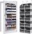 Heavy Duty Over The Door Organizer 5 Tiers, Extra Large Behind Door Storage of 10 Big Front & 10 Mesh Pockets, 80lb Weight Capacity, Hanging Doors Storage Organizer for Closet Bedroom Nursery, Grey