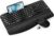 Wireless Keyboard and Mouse Combo, Full-Sized Ergonomic Wave Keys Keyboard with Memory Foam Wrist Rest & Phone Holder, 2.4G Quiet Keyboard Mouse Work Setup for PC Laptop, Office or Home (Black)
