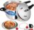 Small Aluminum Pressure Cooker 4.22Qt / 4L, Mini Compact Pressure Pot for 2-4 People, Heavy-Duty Even Heat, Quick Cooking for Home & Camping