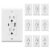 TOPGREENER USB Outlet, 4.2A Type C Wall Outlet, 15 Amp TR Receptacle Plug, Charging Power Outlet with USB Ports, Electrical USB Socket, Wall Plate Included, TU21536AC-W-10PCS, White, 10 Pack