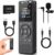 Tonfarb 64GB Digital Voice Recorder with Playback,Audio Recording Device for Lectures Meeting/Classes/Interviews,Tape Recorder with Voice Activated,Password,Noise Reduction,A-B Repeat,MP3 Player Etc