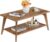 VASAGLE MAEZO Collection – Coffee Table, 2-Tier Center Table with Storage, Tapered Legs, Curved Transitions, 21.7 x 39.4 x 17.7 Inches, Easy to Assemble, for Living Room, Honey Brown ULCT249K01