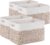 4 Pack Storage Baskets for Organizing, Woven Baskets for Shelves – Perfect for Toys, Books, Towels, and Clothes, Durable Gift Basket Bins Toy Storage, 12.7”Lx9”Wx7.8”H, Brown & White