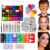 Face Painting Kit for Kids & Adults, Non-Toxic & Washable, 42 Colors Water-Based Face Paint, with Brushes, Sponges & Stencils for Parties, Halloween & School Events