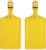 Travelambo Luggage Tags for Suitcases Faux Leather Privacy Protection 2 Pack Bag Tags Travel Accessories Essential, Energetic Yellow