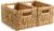 StorageWorks Wicker Basket, Baskets for Organizing, Storage Basket with Built-in Handles, Water Hyacinth Shelves (Medium 2-Pack, Natural Hyacinth)
