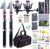 Goture Fishing Rod and Reel Combos-2PCS Telescopic Fishing Pole+2PCS Spinning Reels with Carrier Bag,1.8M-2.7M Telescopic Rod Reel Kit for Starter Travel Saltwater Freshwater,Gifts for Men