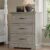 Farmhouse 3 Drawers Dresser for Bedroom, 24″ Wide Modern Chest of Drawers with Deep Drawers & Bar Handles, Rustic Wood Nightstand, Wooden Closet Storage Organizer for Living Room, Hallway, Grey