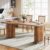 Tribesigns 63-inch Dining Table for 4-6, Farmhouse Kitchen Table with Large Tabletop, Rectangular Dinner Eating Table for Dining Room, Living Room, Kitchen
