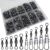 260Pcs/Box with Stainless Steel Fishing Barrel Swivels 150Pcs /Barrel Swivels with Snaps 110Pcs Mix,High Strength Connector for Quick Change Fishing Lure or Line Tackle Saltwater Freshwater