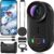 4K Mini Body Action Cameras POV Body Cam, 64GB Sports Camera with Audio Video Recording, Portable WiFi Magnetic Wearable Waterproof Thumb Camera for Motorcycle Vlogging Skiing Cycling Hiking-Black