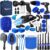 Qydipclin 45Pcs Car Detailing Kit, Car Detailing Brush Set, Car Wash Cleaning Kit, Car Detailing Brushes, Professional Car Care Kit for Interior Exterior Wheels, Blue