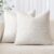 MIULEE Pack of 2 Decorative Throw Pillow Covers Soft Chenille Throw Pillows Solid Textured Cushion Covers for Couch Sofa Bedroom Living Room 18×18 Inch,White
