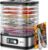 OSTBA 8-Tray Food Dehydrator, 72H Timer & Temp Control up to 158℉, Includes 8 Mesh Sheets, 1 Fruit Roll Tray, 1 Tongs, Recipe Book for Jerky, Fruit, Meat, Vegetables, Herbs, BPA-Free
