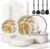 CAROTE 19pcs Pots and Pans Set, Nonstick Cookware Set Detachable Handle, Induction Kitchen Cookware Sets Non Stick with Removable Handle, RV Cookware Set, Oven Safe