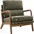 CANMOV Mid Century Accent Chair, Modern Living Room Chairs with Solid Wood Frame, Reading Relaxing Armchair for Adults, Lounge Chair for Living Room, Bedroom, Waiting Room-Green