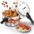 WantJoin 11Qt Aluminum Pressure Cooker w/Release Valve & Multiple Protective Devices,Pressure Canner Compatible with Gas & Induction Cooker,Canner Rack Included