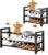 Upgraded 3-Tier Expandable Shoe Rack, Adjustable Shoe Shelf Storage Organizer Heavy Duty Metal Free Standing Shoe Rack for Entryway Closet Doorway (Black)