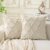 Set of 2 Soft Moroccan Throw Pillow Covers 18×18 Inch Plush Boho Decorative Pillow Cover Accent Cushion Case for Couch Sofa Bed, Beige