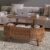 LYNCOHOME Fluted Lift Top Coffee Table with Storage,Modern Oval Coffee Table for Living Room or Home Office（Walnut）