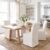 chairus Slipcovered Parsons Dining Chairs Set of 4, Upholstered Dining Room Chairs with Washable Linen Cover & High Back, Modern Farmhouse Wooden Side Kitchen Chairs, Cream White