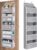 JARLINK Over The Door Organizer Storage, 5 Shelf Hanging Door Organizer with 5 Large Capacity Pockets, Anti Tilt 44 lb Load Behind Door Storage for Bedroom, Bathroom, Pantry, Nursery, (Grey)