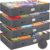 Under Bed Storage Bins – 90L Pack Of 4 Under The Bed Storage Containers For Clothes, Blankets, Winter Clothing, & Shoes – Underbed Storage Containers With Handles, Dual Zippers, & Clear Top